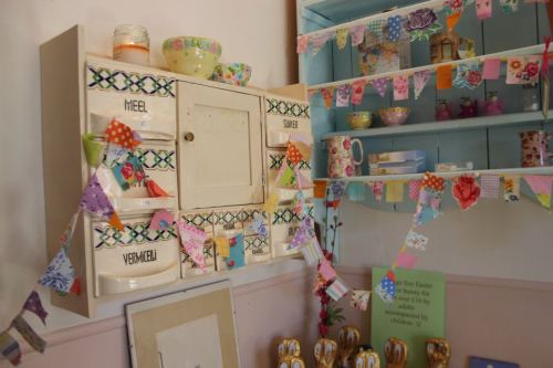 Mini Vintage Bunting in My Kitchen