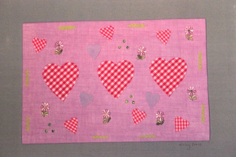 pretty gingham hearts