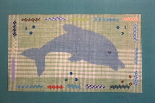 Your child could make a lovely dolphin picture to take home